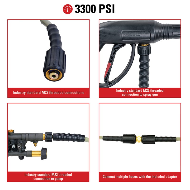 Simpson Cleaning 40224 Morflex Series 3300 PSI Pressure Washer Hose, Cold Water Use, Inner Diameter, Natural, 25-Feet (1/4 Inch) - Image 3